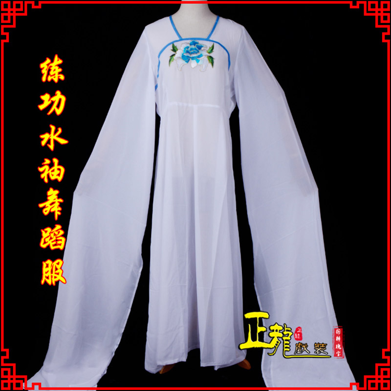 雨山花旦影楼古装水袖舞蹈服 胸花连衣裙