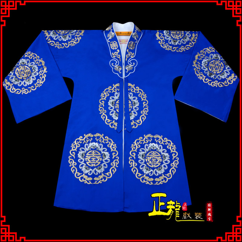 雨山老旦团花披夫人土地婆软绉五蝠女员外衣